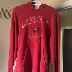 47 Brand Red Cotton Washington Capitals Hoodie
